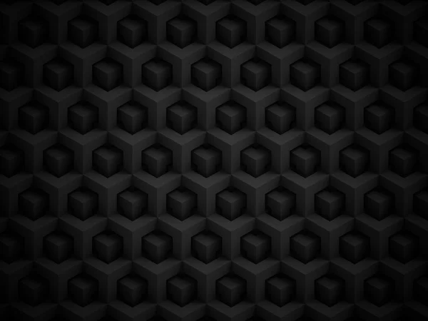 Abstract black polygonal 3D pattern — Stock Photo, Image