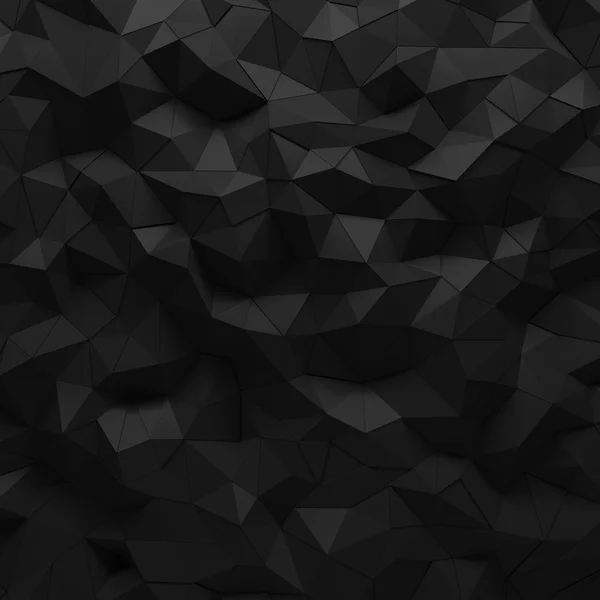 Polygone géométrique 3D noir abstrait — Photo