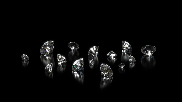 Lyxiga glänsande diamanter — Stockfoto