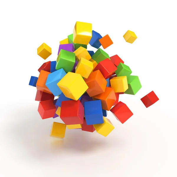 3D block cubes render on white Stock Photo by ©3dart 83895998
