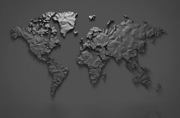Carte du monde 3D — Photo