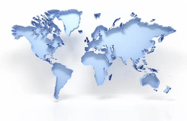 Карта мира в 3D — стоковое фото