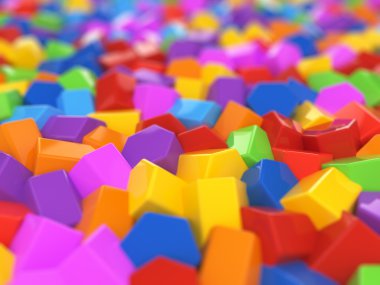 Soyut renkli altıgen yapı arka plan