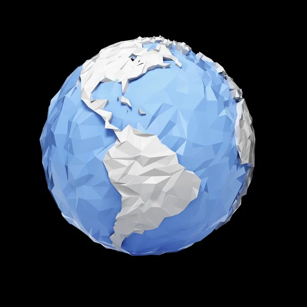 Planète Terre globe - style origami — Photo