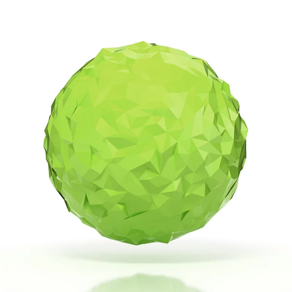 Faceted 3D sphere on white — Stock Photo, Image