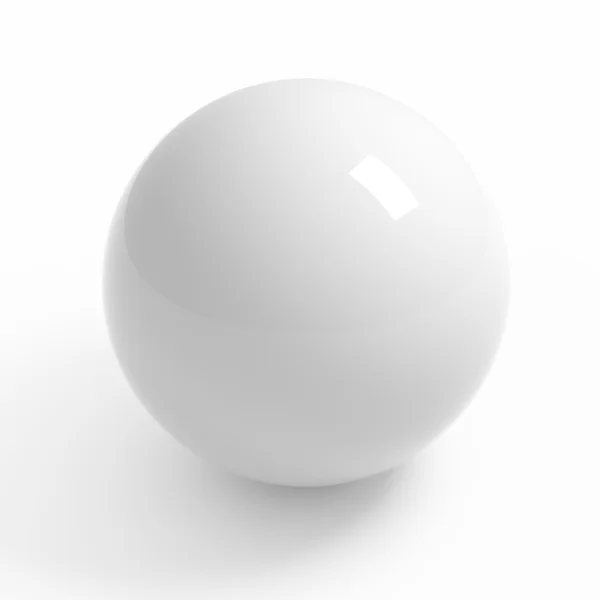 Esfera blanca sobre blanco — Foto de Stock