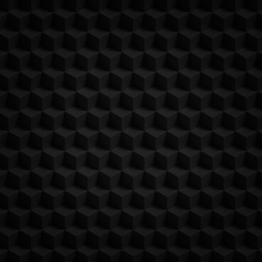 3d render Black cubes