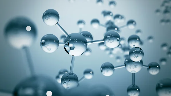 Blue molecule structure — Stock Photo, Image