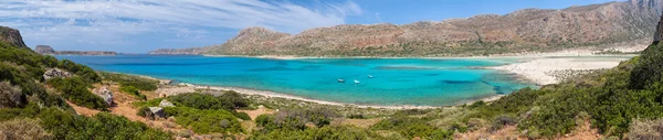 Balos Lagoon and beach panorama — Stock Photo, Image