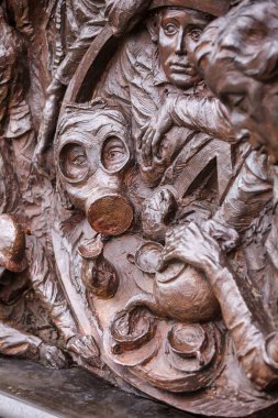 LONDON, İngiltere - OCT 28, 2012: Britanya Anıtı Muharebesi İngiliz ordusunun 2. Dünya Savaşı sırasında Britanya Muharebesi 'nde yer aldı.