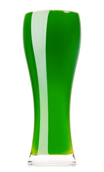 Glass of green beer — Stock Photo, Image