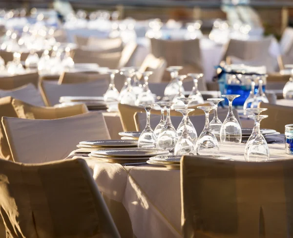 Table set at wedding reception — Stock Photo, Image