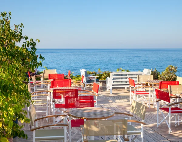 Seaside cafe terrace — Stock Photo, Image