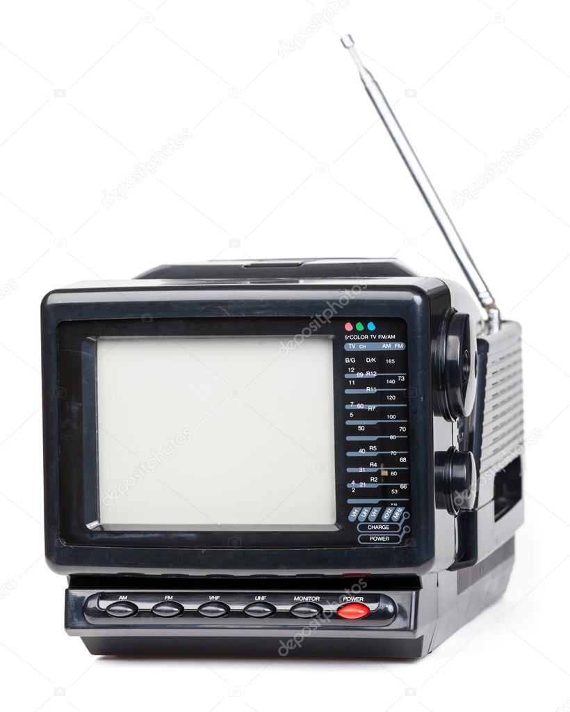 Old handheld radio and television set