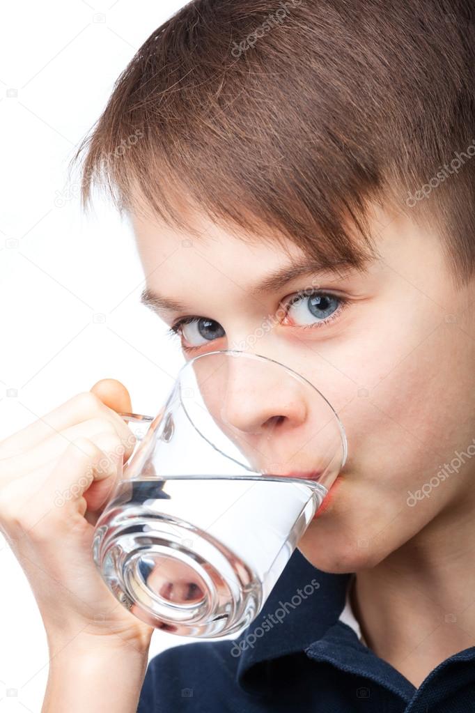 Kid drinking water