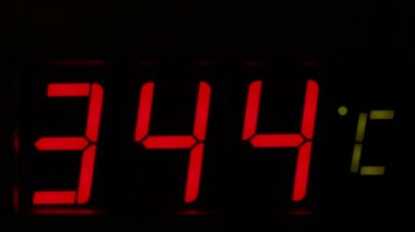 Kırmızı basamaklı termometre