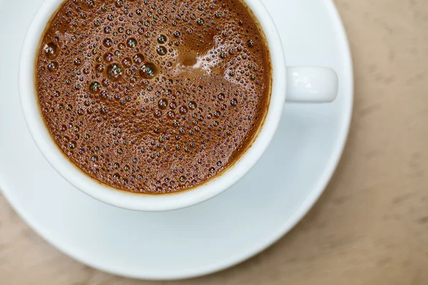 Tazza di caffè greco primo piano — Foto Stock