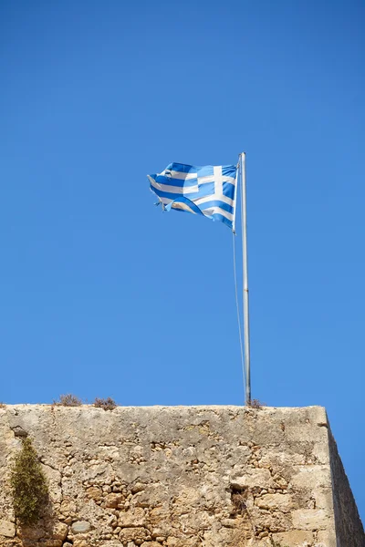 Fluttering Greek flag — Stockfoto