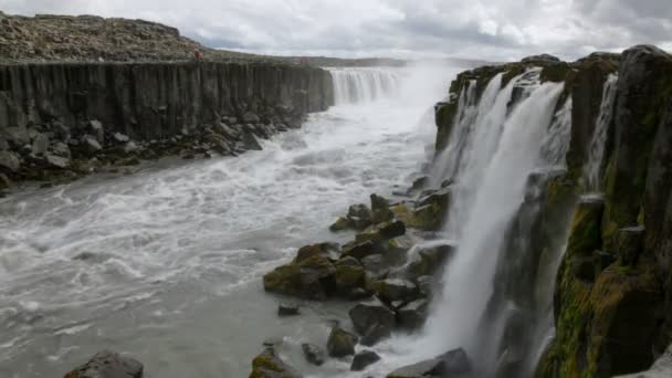 Cachoeira Selfoss no norte da Islândia — Vídeo de Stock