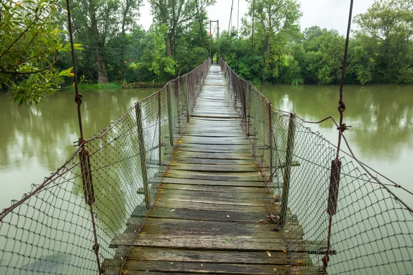 Suspensão ponte de caminhada — Fotografia de Stock