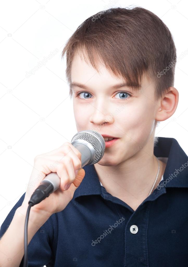Boy with mic
