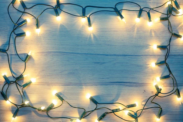 Christmas lights frame afgezwakt — Stockfoto