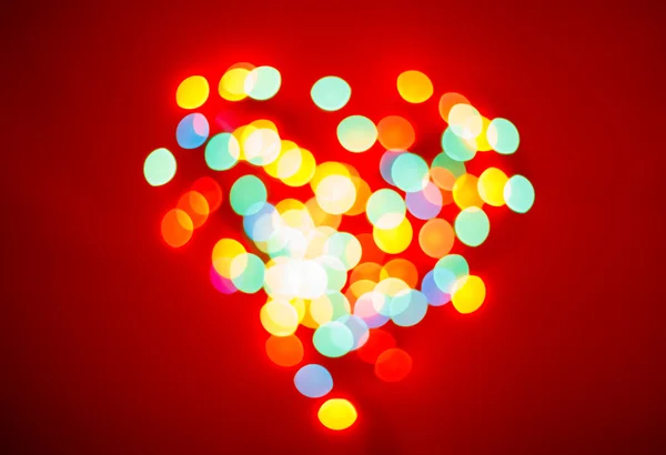 Blurred lights valentine background — Stock Photo, Image