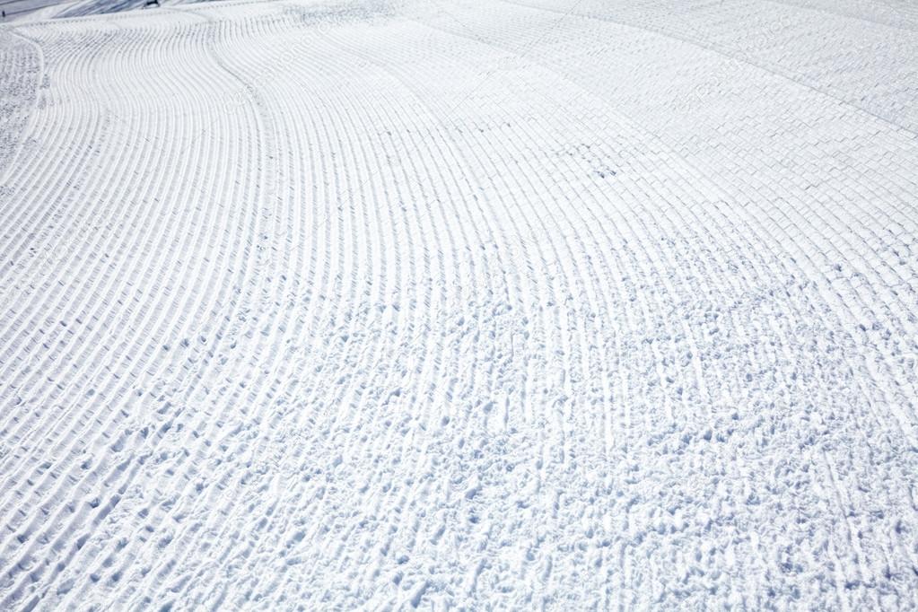 Ski slope close up