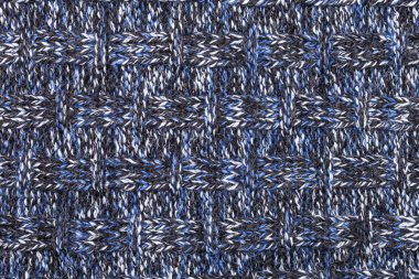 Mavi Beyaz Siyah örme melanj kumaş örtüsü modeli