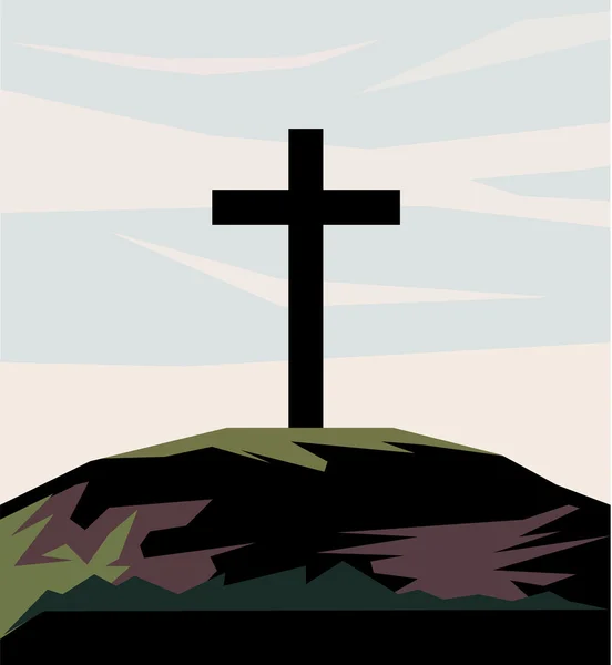 Cross on a mountain — Stock Photo, Image