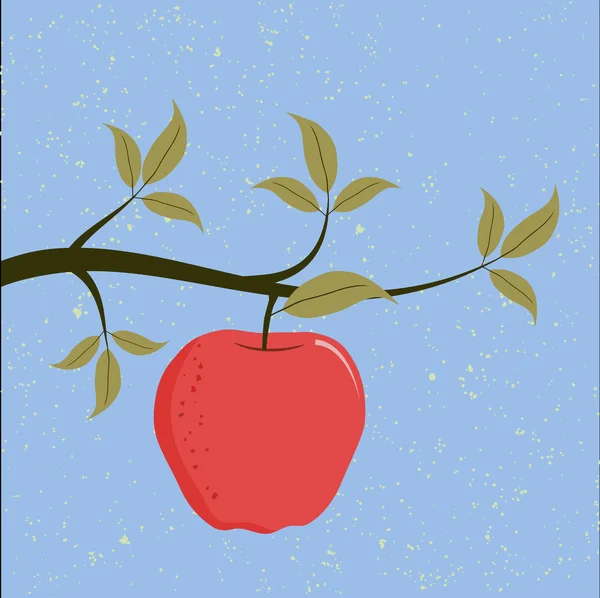 Rød æble illustration – Stock-vektor