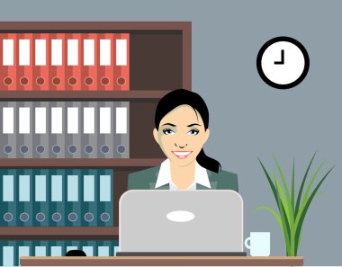 bilgisayarda çalışan kadınlar