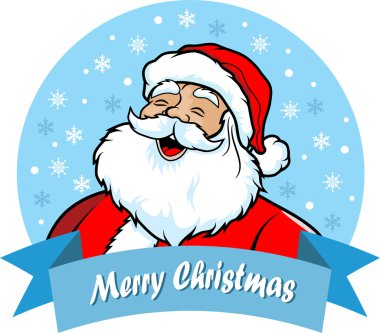 Gülümseyen mutlu Santa