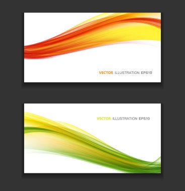 Soyut renkli dalga kartı arka plan. Vektör çizim