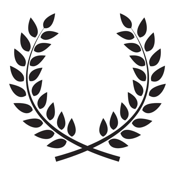 Laurel Wreath. Etiqueta Hoja ganadora, Símbolo de la Victoria. Vect. — Archivo Imágenes Vectoriales