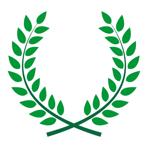 Laurel Wreath. Etiqueta Hoja ganadora, Símbolo de la Victoria. Vect. — Archivo Imágenes Vectoriales