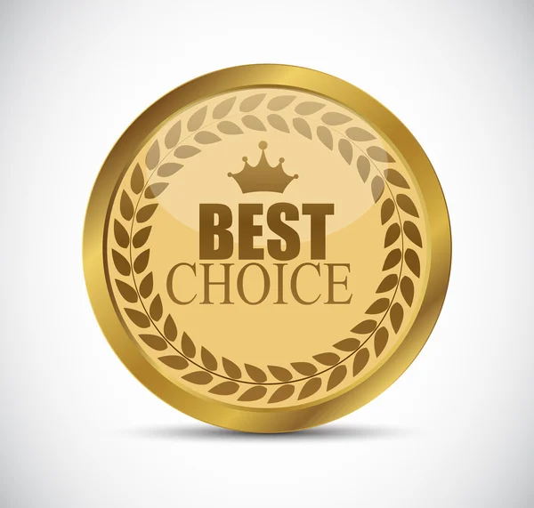 Gouden Best Choice Label vectorillustratie — Stockvector