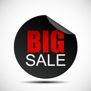 Daire büyük bir indirim etiketi vektör çizim