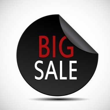 Daire büyük bir indirim etiketi vektör çizim