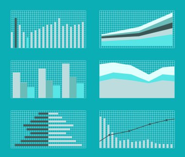 Grafikler ve kümesi. Veri, istatistik, bilgilendirici