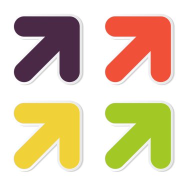 Soyut vektör ok simgesi şablonu. Curs vektör çizim