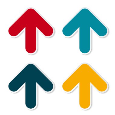 Soyut vektör ok simgesi şablonu. Curs vektör çizim