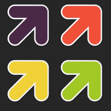 Soyut vektör ok simgesi şablonu. Curs vektör çizim