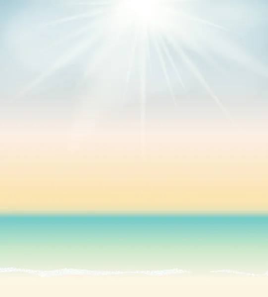 Sommer Zeit Meer und Himmel Vektor Hintergrund Illustration — Stockvektor