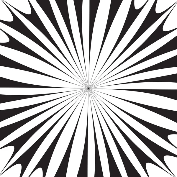 黒と白の抽象的なサイケデリック アートの背景。ベクトル光を示す — ストックベクタ