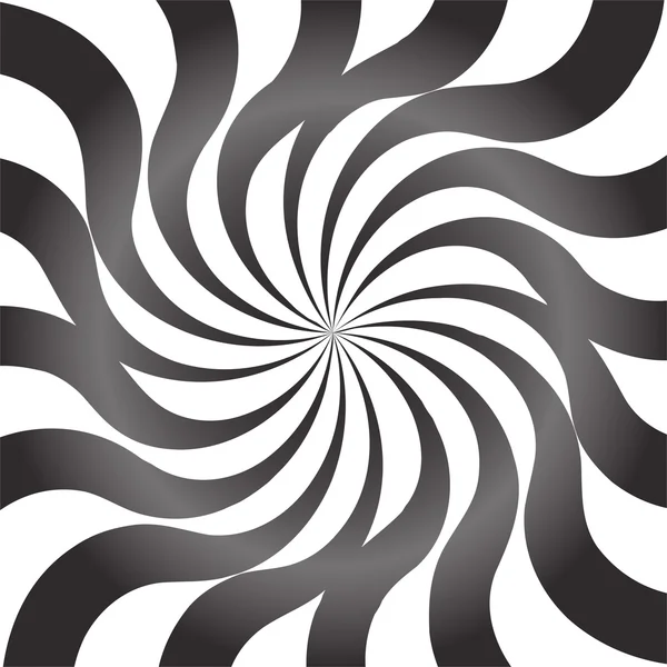 Black and White Abstract Psychedelic Art Background. Vector Illu — Stock Vector