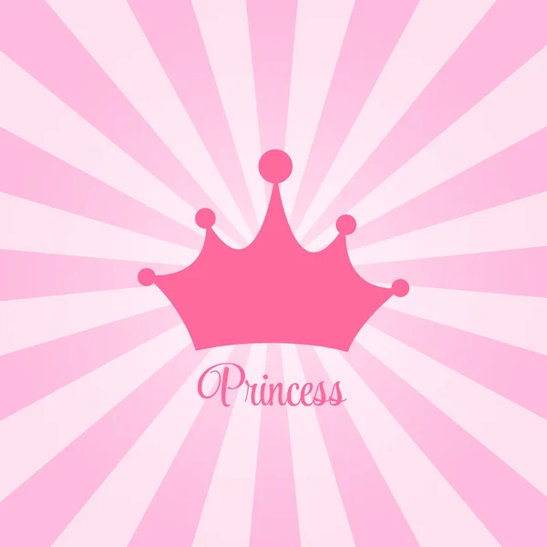 Princess Background with Crown Vector Illustration — Stock Vector