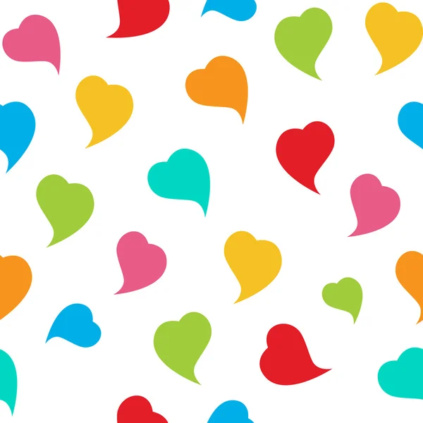 Happy Valentines Day Seamless Pattern Background with Heart. Vec — Stock Vector