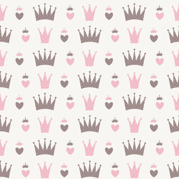 Princess Seamless Pattern Background — Stock Vector