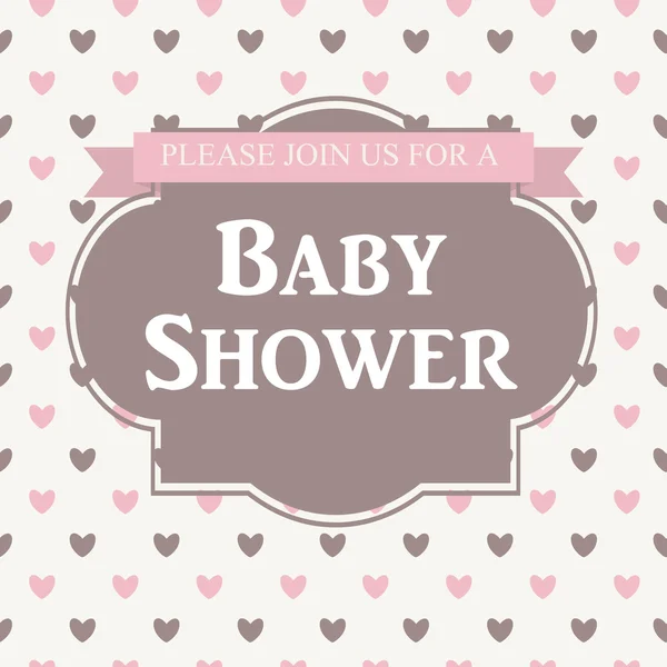 Baby-Dusche Einladung Vektor Illustration — Stockvektor